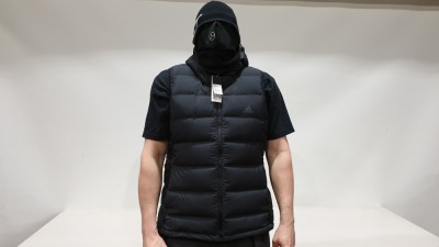 20 X BRAND NEW ADIDAS W HELIONIC VEST JACKET IN BLACK UK SIZE XL