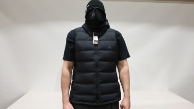 20 X BRAND NEW ADIDAS W HELIONIC VEST JACKET IN BLACK UK SIZE XL