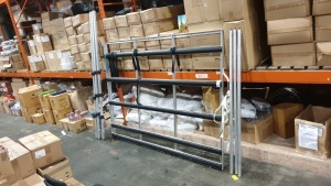 1 X ALUMINIUM GLASS RACK FOR VAN - W2500MM X H1880MM