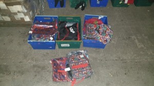 APPROX 60 PUMP BAGS & BACKPACKS IN 3 TRAYS (NOT INCLUDED) - SPIDERMAN, BATMAN, AVENGERS ETC