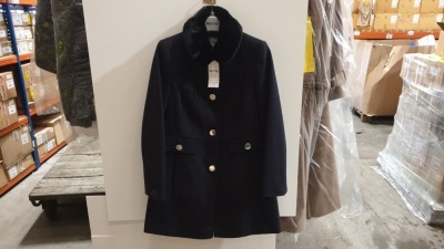 14 X BRAND NEW DOROTHY PERKINS DETACHABLE FAUX FUR TRIM COAT IN UK SIZE 8 TOTAL RRP £840.00