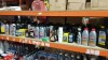 APPROX 90 PIECE ASSORTED CAR LOT CONTAINING CARLUBE 15W40 ENGINE OIL, DE-ICING SALT, CARLUBE POWER STEERING FLUID, BLUECOL ANTI-MIST AND RAIN REPELLENT, TRIPLEWAX GLASS SHINE, TURTLE HIGH GLOSS CAR WAX, HOLT WONDERWELD ETC - ON ONE SHELF