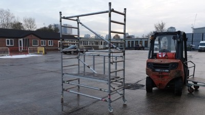 ALIMINIUM SCAFFOLDING TOWER WITH WHEELS SINGLE PLATFORM