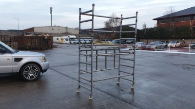 ALIMINIUM SCAFFOLDING TOWER WITH WHEELS SINGLE PLATFORM