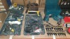 MIXED TOOL LOT CONTAINING BOSCH HAMMER DRILL WITH 2 BATTERIES MULTIPLE DRILL ACCESSORIES AND A TOOL BAG WITH A STANLEY SAW