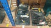 MIXED TOOL LOT CONTAINING BOSCH HAMMER DRILL, BOSCH ANGLE GRINDER, DRILL ACCESSORIES AND BOX CONTAINING ACCERSSORIES IE GASKET, METAL WIRE, SCREWS AND BOLTS ETC