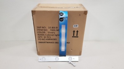 32 X BRAND NEW BOXED SMARTWARES LED UNDER CABINET LIGHT WITH WAVE SENSOR INCLUDED (TOTAL RRP £1,120.00) - IN ONE BOX