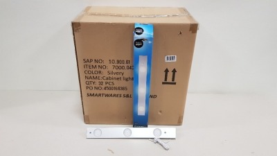 32 X BRAND NEW BOXED SMARTWARES LED UNDER CABINET LIGHT WITH WAVE SENSOR INCLUDED (TOTAL RRP £1,120.00) - IN ONE BOX