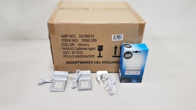 32 X BRAND NEW BOXED SMARTWARES SENSOR OPTIONAL LED OVER CABINET LIGHT (TOTAL RRP £800.00) - IN ONE BOX