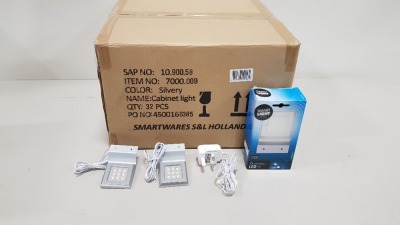 32 X BRAND NEW BOXED SMARTWARES SENSOR OPTIONAL LED OVER CABINET LIGHT (TOTAL RRP £800.00) - IN ONE BOX