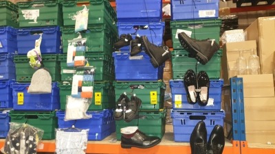 APPROX £600 RETAIL VALUE OF CHILDRENS BLACK FOOTWEAR IN VARIOUS STYLES AND SIZES IN 5 TRAYS (NOT INCLUDED)