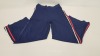 60 X BRAND NEW AVON COVETED WIDE LEG LALANA TROUSERS - NAVY COLOURED WITH RED/BEIGE STRIPES, SIZES 14-16 - IN 5 BOXES