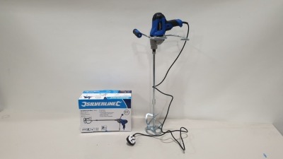 4 X BRAND NEW SILVERLINE DIY 850W PLASTER MIXER 120MM