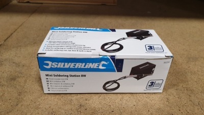 20 X BRAND NEW SILVERLINE MINI SOLDERING STATIONS 8W (PROD CODE 882283) - RRP £19.26 EACH (EXC VAT) IN 1 CARTON