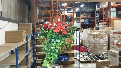 13 X BRAND NEW BOXED HANGING BASKETS - IN 13 BOXES