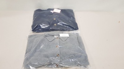 16 X JULIPA NAVY JACKETS SIZE 10 IN 2 BOXES, 28 X JULIPA GREY MARL JACKET SIZE 10 IN 4 BOXES
