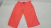 60 X BRAND NEW JD WILLIAMS HOT CORAL LINEN RICH CROP TROUSERS