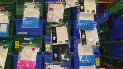 £400 MIN RETAIL VALUE OF CHILDRENS SHORT SLEEVE SHIRTS, LONG SLEEVE SHIRTS AND POLO SHIRTS IN VARIOUS STYLES AND SIZES IN 5 TRAYS (NOT INCLUDED)