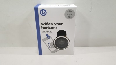 160 X BRAND NEW ENTERTAINMENTS SELFIE CAM LENS (WIDE ANGLED LENS) FOR PHONES- IN 5 BOXES