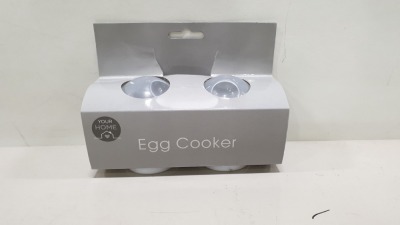168 X BRAND NEW YOUR HOME SET OF 2 PLASTIC EGG COOKER IN 7 BOXES