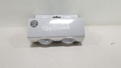 168 X BRAND NEW YOUR HOME SET OF 2 PLASTIC EGG COOKER IN 7 BOXES