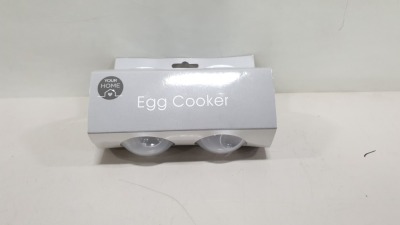 168 X BRAND NEW YOUR HOME SET OF 2 PLASTIC EGG COOKER IN 7 BOXES