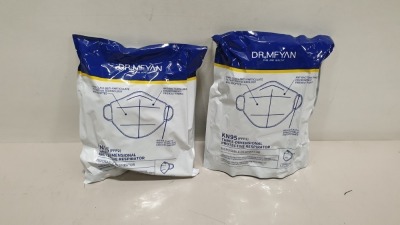 200 X BRAND NEW DR. MFYAN KN95 THREE DIMENSIONAL PROTECTIVE RESPIRATOR 3 YEAR SHELF LIFE (UNOPENED) PRODUCT DATE: APRIL 2020 **20 X PACK OF 10**