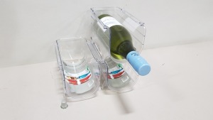144 X BRAND NEW YOUR HOME STACKABLE WINE/ BOTTLE ORGANISERS CONTAINED IN 6 BOXES