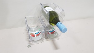 144 X BRAND NEW YOUR HOME STACKABLE WINE/ BOTTLE ORGANISERS CONTAINED IN 6 BOXES