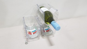 144 X BRAND NEW YOUR HOME STACKABLE WINE/ BOTTLE ORGANISERS CONTAINED IN 6 BOXES