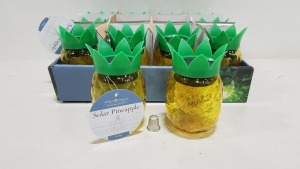 168 X BRAND NEW WILSON & GREGORY GARDEN SOLAR POWERED PINEAPPLE ORNAMENTS IN 7 BOXES