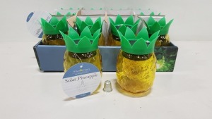 168 X BRAND NEW WILSON & GREGORY GARDEN SOLAR POWERED PINEAPPLE ORNAMENTS IN 7 BOXES