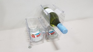 144 X BRAND NEW YOUR HOME STACKABLE WINE/ BOTTLE ORGANISERS CONTAINED IN 6 BOXES