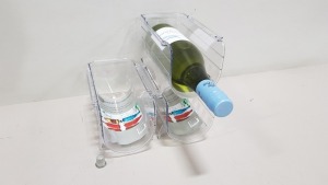 144 X BRAND NEW YOUR HOME STACKABLE WINE/ BOTTLE ORGANISERS CONTAINED IN 6 BOXES
