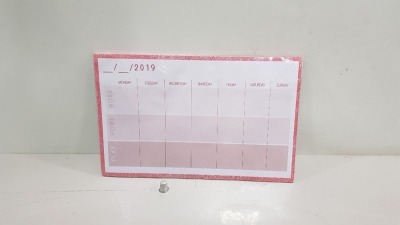 960 X BRAND NEW SGM DAILY PLANNER (PLAY / WORK / HOME) DATED 2019 (NOT DATED OR NUMBERED SO CAN BE USED FOR CHILDREN'S HOME ACTIVITY OR MEAL PLANNING) CONTAINED IN 40 BOXES