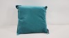 56 X BRAND NEW TESCO VELOR CUSHION IN TEAL IN 4 BOXES