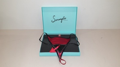 50 X SCRUMPIES OF MAYFAIR RED DEVIL LADIES BRIEFS - SIZE 10 (2) -WITH BAG OF 50 CHARMS AND 25 PRESENTATION BOXES - ORIG RRP £35 (£1750 TOTAL)