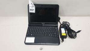 TOSHIBA NB 200 LAPTOP CHROME O/S 160GB HARD DRIVE INCLUDES CHARGER