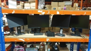 MISC IT LOT CONSISTING 4 X DELL P2219H FLAT PANEL MONITORS EACH WITH POWER LEADS, 3 X DELL 4K PLUG & DISPLAY LINKS UNITS 36M9K PLUS 1 CHARGER & LEADS