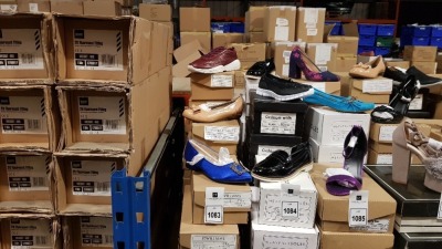 15 X BRAND NEW WOMENS SHOES IN VARIOUS STYLES AND SIZES IE JD WILLIAMS BRIGHT BLUE HEELS UK SIZE 4, HEAVENLY SOLES NUDE SLIP ON UK SIZE 4 AND HEAVENLU SOLES BERRY SHOES UK SIZE 8 ETC
