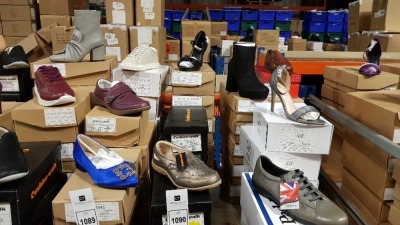 15 X BRAND NEW WOMENS SHOES IN VARIOUS STYLES AND SIZES IE CUSHION WALK BRONZE SLIP ON SHOES UK SIZE 4E AND HEAVENLY SOLES BLACK HEELS UK SIZE 7 ETC