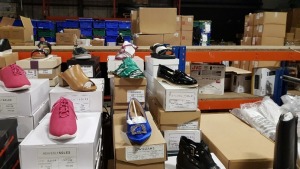 15 X BRAND NEW WOMENS SHOES IN VARIOUS STYLES AND SIZES IE HEAVENLY SOLES BRIGHT BLUE SLIP ON SHOES UK SIZE 4, GLAMAROUS GREEN SLIDERS UK SIZE 3 AND HEAVENLY SOLES UK SIZE FUCHSIA HEELS UK SIZE 5E ETC