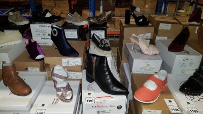 15 X BRAND NEW WOMENS SHOES IN VARIOUS STYLES AND SIZES IE HEAVENLY FEET BLACK CROC HEEL BOOTS, SOLE DIVA BLACK SHOES UK SIZE 4 AND CUSHION WALK BRONZE SHOES UK SIZE 7E ETC
