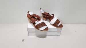 10 X BRAND NEW DARK BROWN SANDALS IN VARIOUS SIZES