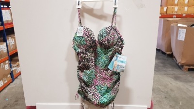 30 X BRAND NEW SPANX PUSH UP SNAKE PRINT TANKINI SIZE LARGE RRP $34.99