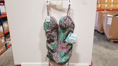30 X BRAND NEW SPANX PUSH UP SNAKE PRINT TANKINI SIZE LARGE RRP $34.99