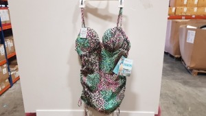 30 X BRAND NEW SPANX PUSH UP SNAKE PRINT TANKINI SIZE LARGE RRP $34.99