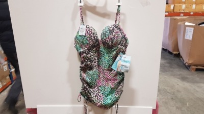 27 X BRAND NEW SPANX PUSH UP SNAKE PRINT TANKINI SIZE LARGE RRP $34.99