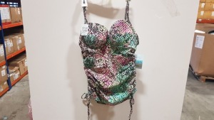 12 X BRAND NEW SPANX SNAKE PRINT PUSH UP TANKINI SIZE XLARGE RRP $34.99
