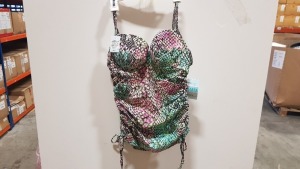 18 X BRAND NEW SPANX SNAKE PRINT PUSH UP TANKINI SIZE LARGE RRP $34.99